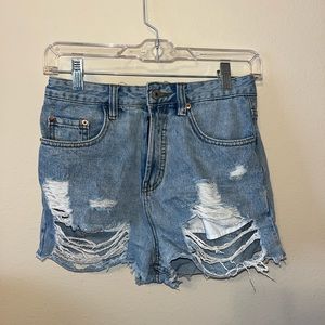 Ripped Denim shorts